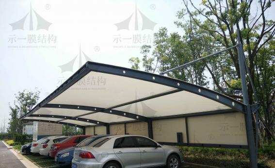 海門(mén)臨江產(chǎn)業(yè)園PTFE膜結(jié)構(gòu)車棚